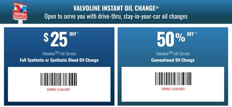 valvoline coupons $25|More.